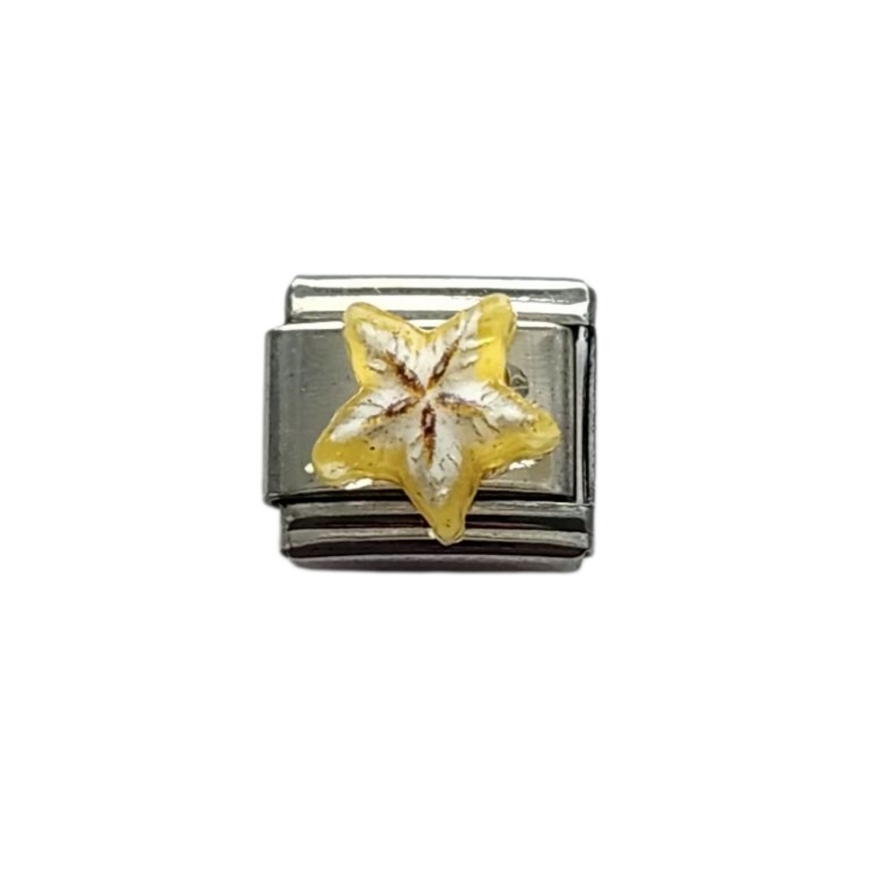 Charmlink‎ Yellow Starfish DIY Personalized Composable Italian Charm Bracelet